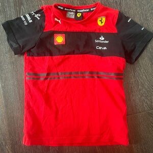 Puma Kids Red and Black Ferrari Racing T-Shirt